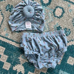 Hanna Andersson bloomer and head wrap set *new*